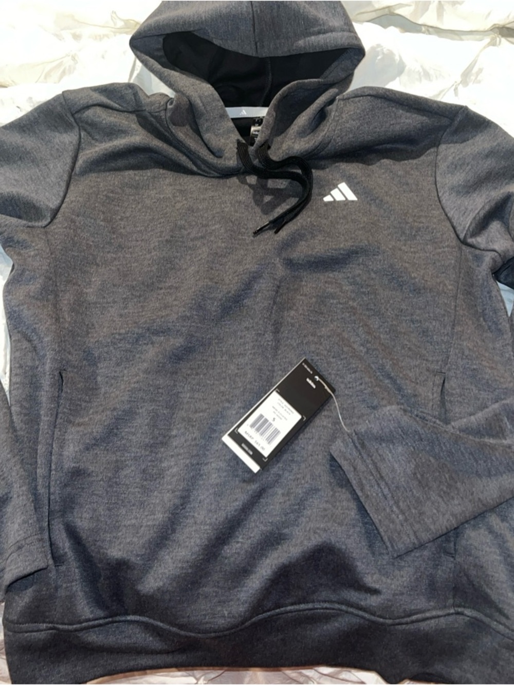 Adidas Black  (dark gray) Elevated Pullover Hoodie Men’s Small MSRP $65 ADVR0902